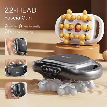 22-Head Deep-Tissue Percussion Fascia Massage Gun — Cordless Body Recovery — view 1 of recovery & massage