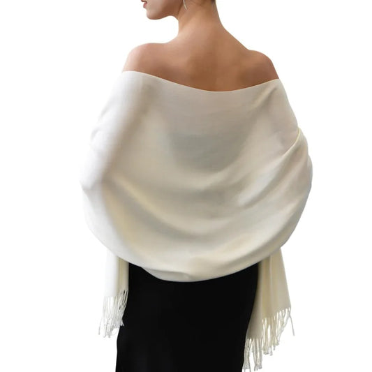 Pashmina Shawl Wrap Evening — Travel & Wedding Blanket Scarf, Drape-Anywhere Statement — view 1 of scarves & wraps