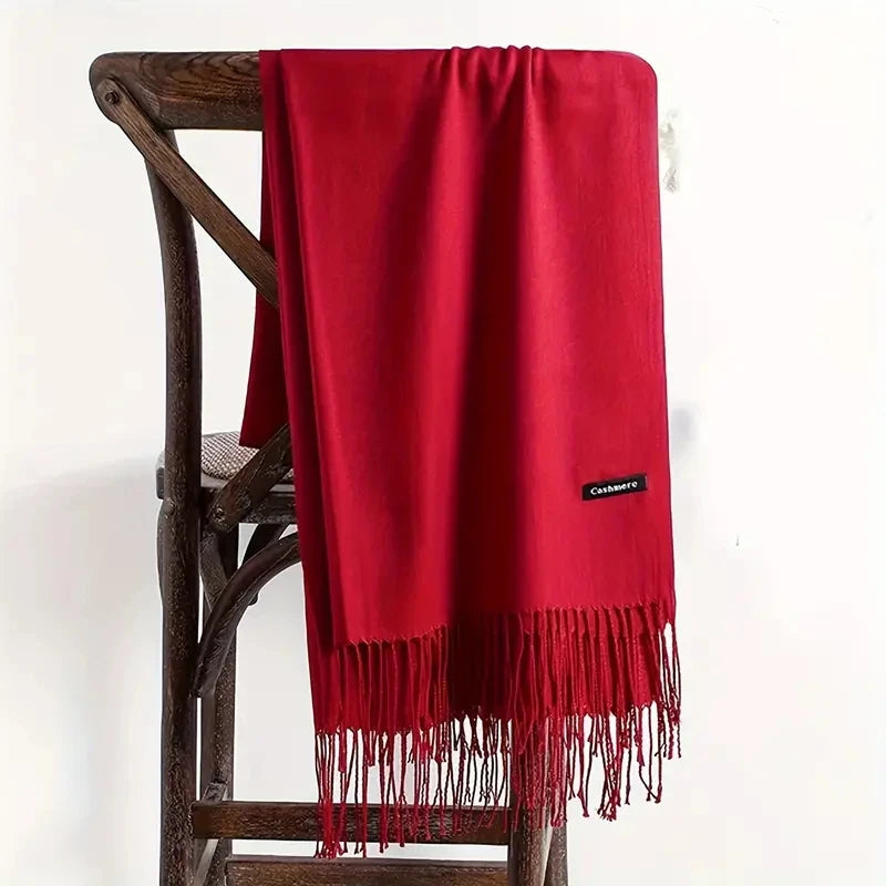Pashmina Scarf Gray Collection — Soft Cashmere-Feel 24 Shades Travel Office Women's Wrap — view 4 of scarves & wraps