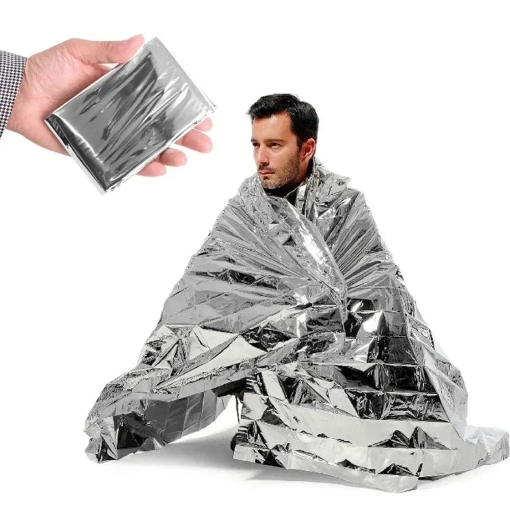 Emergency Mylar Survival Blanket Bulk Pack — Lifesaving Thermal Foil — view 2 of outdoor sports