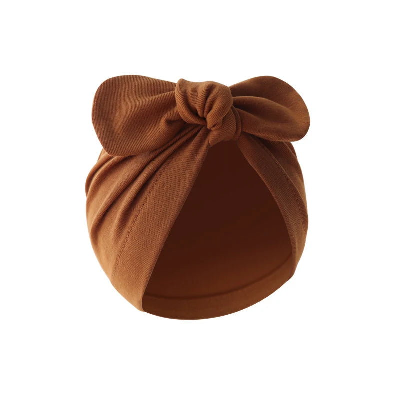 Cute Bunny Ears Baby Turban Hat - Soft Cotton Beanie for Easter & Spring Photos — view 6 of baby hats
