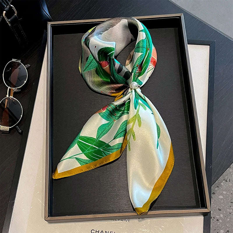 Silk Scarf 2026 Mulberry Silk 53×53cm — Skin-Friendly Luxury Small Square Pashmina Bandana — view 4 of scarves & wraps