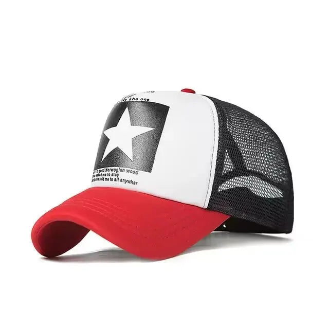 Snapback Mesh Trucker Hat — Y2K Dad-Cap Hip-Hop Streetwear Outdoor Casual Sun Hat — view 14 of hats & caps