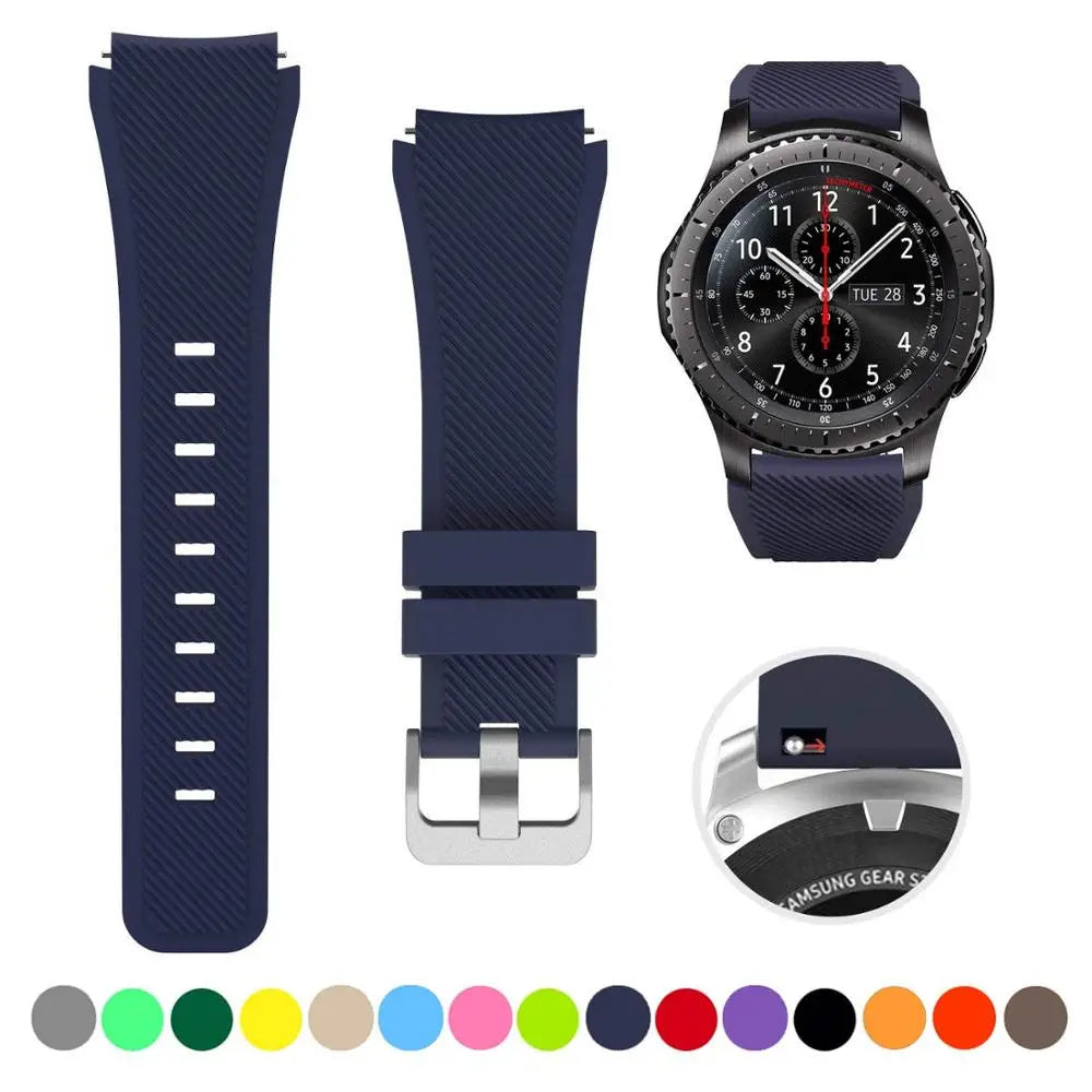 20/22mm Quick-Release Watch Strap for Samsung Galaxy Watch 6/5/4 & Gear S3 — Leather-Look Band — view 8 of watch straps