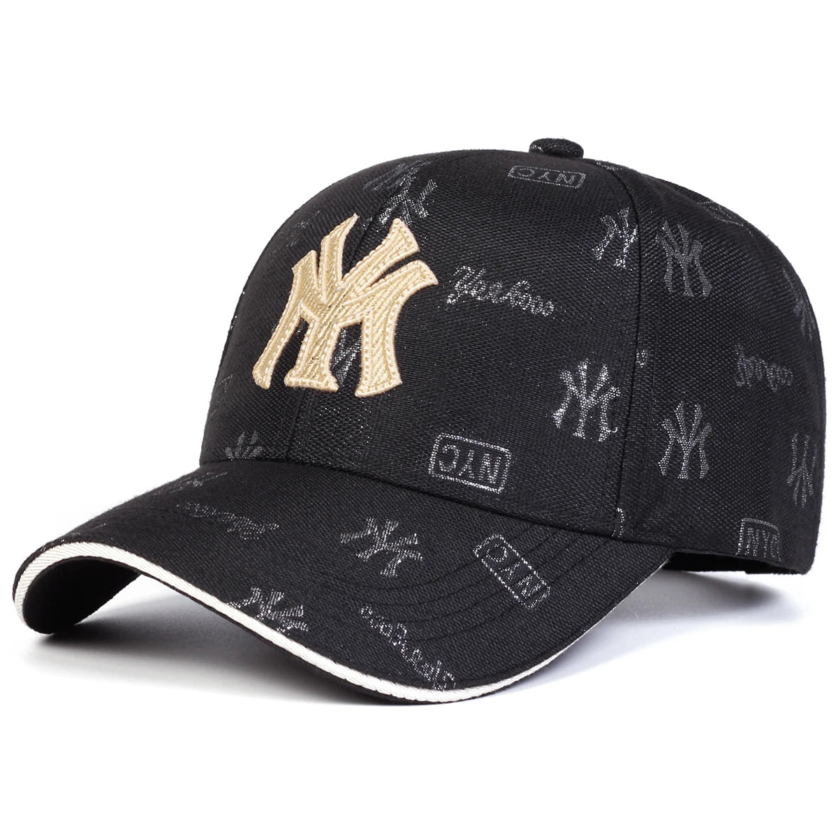 Unisex MY Letter Embroidered Baseball Cap — Minimalist Initial Adjustable Spring Autumn Hat — view 4 of hats & caps