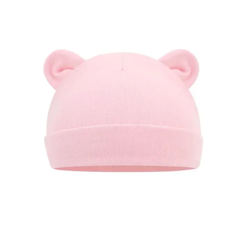 Newborn Ear-Shape Bonnet - Cotton Photography-Prop Hat for Babies 0-1Y — view 3 of baby hats