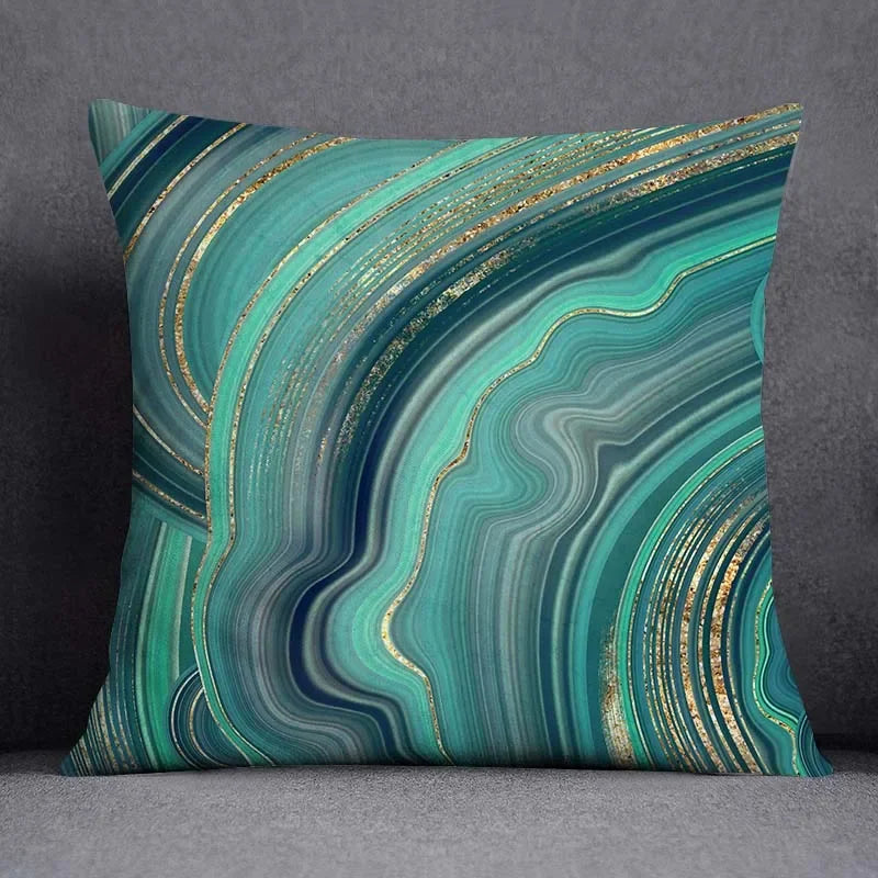 Dark Green Floral Cushion Cover &mdash; Modern Square Animal Print Pillow Case for Sofa &amp; Office — view 4 of cushion covers & pillow cases