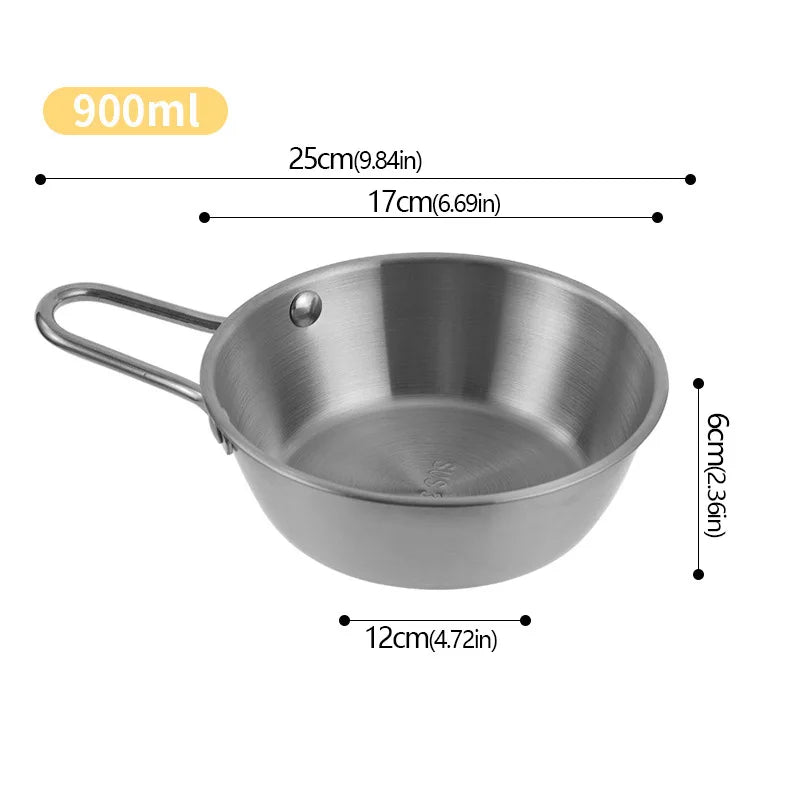 Korean Sauce Bowl with Handle — 304 Stainless Steel Rice, Wine & Seasoning Dish — view 9 of dining & tableware