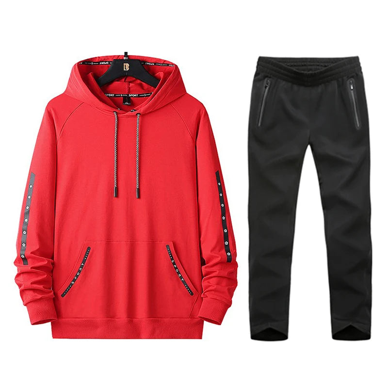 Plus Size Women’s Sports Tracksuit – Loose Fit Hoodie & Joggers Set for Fitness