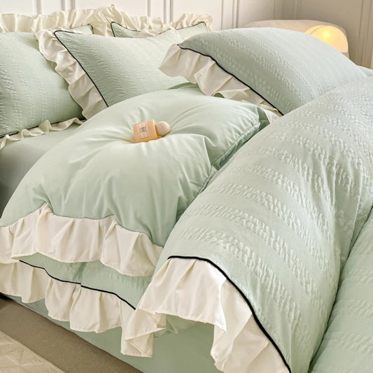 /Jacquard four-piece set of cotton sheets bedding