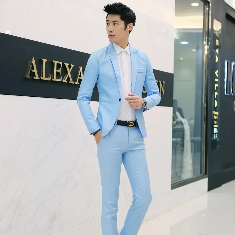 Men Suits For Wedding Elegant 3 Pieces 2 Set Jackets Vest Pants Luxury Blazers Outfit Fashion Classic Full 2024 Formal Costume