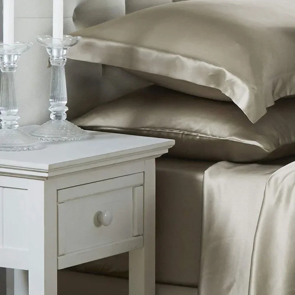 High Quality Breathable Silk Bedding Set 100% Natural Mulberry Silk Satin 22 momme Comfortable Anti-static 07