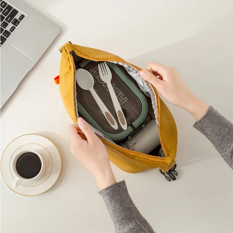 Insulated Bento Lunch Bag - Aluminum Foil Lunchbox Tote for School & Picnic — view 5 of lunch bags