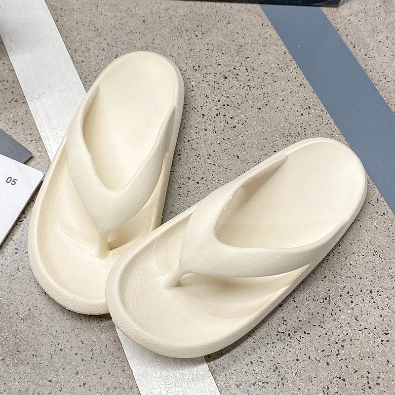 Summer Sandals Couples Flip-Flops — Thick-Sole Beach Slides for Him & Her — view 8 of summer sandals