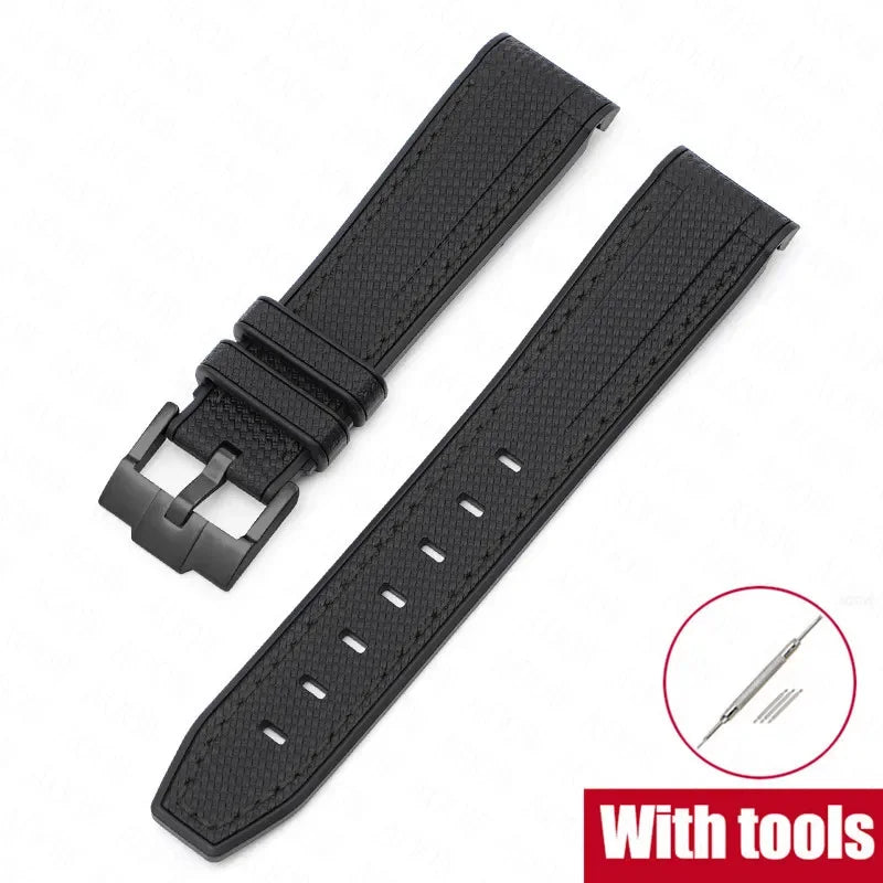 MoonSwatch Diving Strap — 20mm Curved-End Rubber Watch Band for Omega x Swatch — view 14 of watch straps