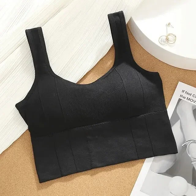 Breathable Seamless Sports Bra — Anti-Sweat Shockproof Yoga Workout Crop Top — view 10 of sports bras