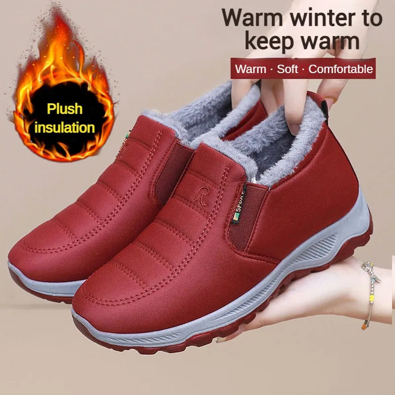 All-Season Men's Chunky Casual Shoes — Warm Cotton-Lined Wear-Resistant Sole — view 3 of sneakers