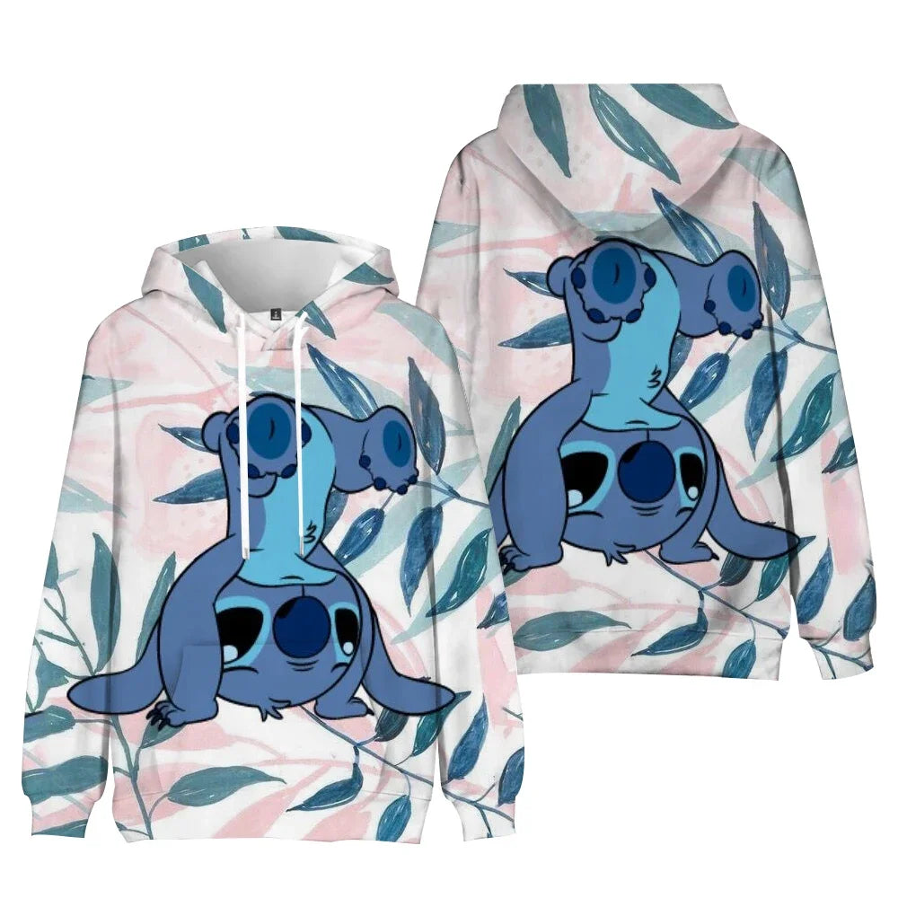 Disney Stitch Hoodie – Cute Kawaii Harajuku Pullover for Women & Couples