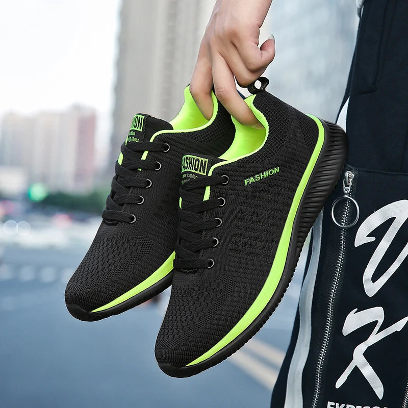 Men's Knit Sneakers — Running Walking Sock-Fit Athletic Gym Lightweight Trainers — view 5 of sneakers