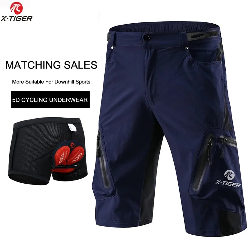 X-Tiger Men&rsquo;s Cycling Shorts &mdash; 5D Gel Pad MTB Downhill Loose Outdoor Bike Shorts — view 10 of shorts