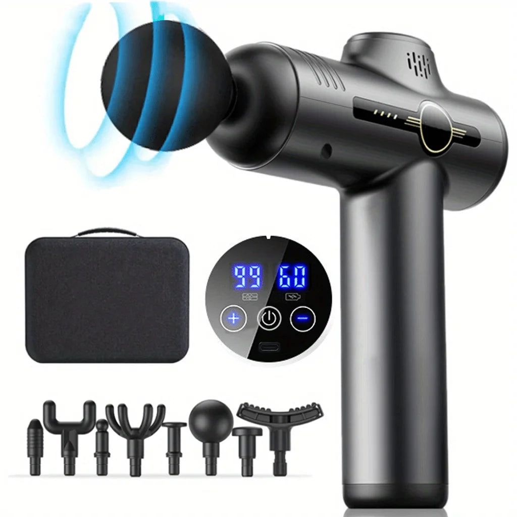 : PAQIN 99-Level Massage Gun – Deep Muscle Fascia Body, Neck & Back Massager (Low Noise) — view 1 of sports & fitness