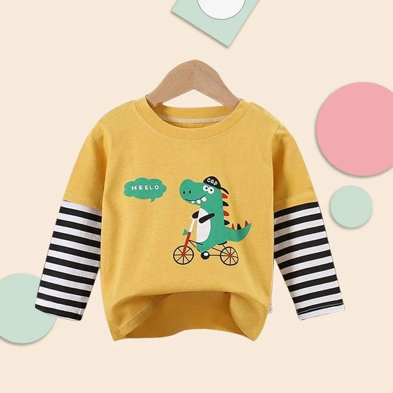 Children's Clothing Boys Girls T-Shirt kids clothes Cartoon Tops Long Sleeve Baby Clothing Autumn Winter