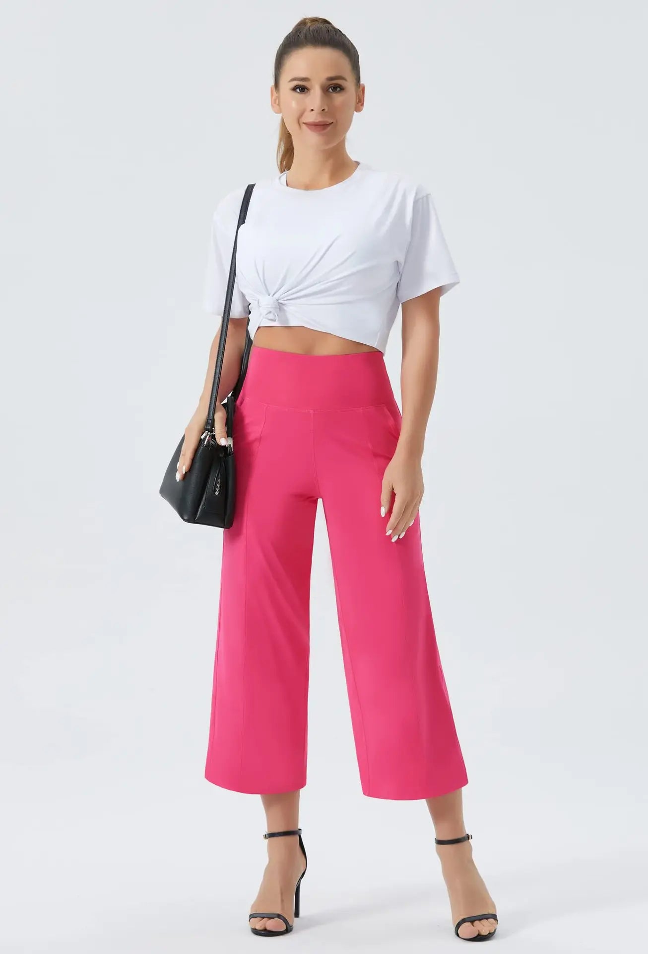 Loose Wide-Leg Yoga Pants &mdash; Women&rsquo;s High-Waisted Bell-Bottom Sports Trousers — view 6 of sports & fitness