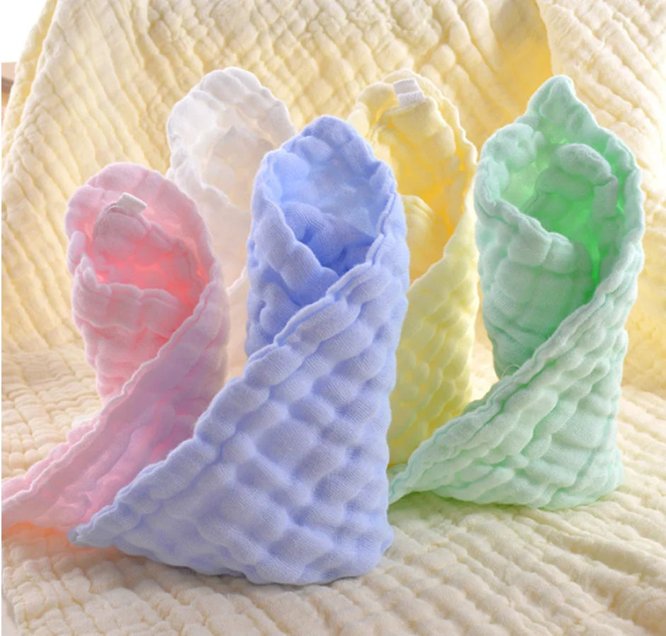 Natural Cotton Baby Washcloths - Soft Newborn Face Towels for Sensitive Skin — view 2 of baby bath