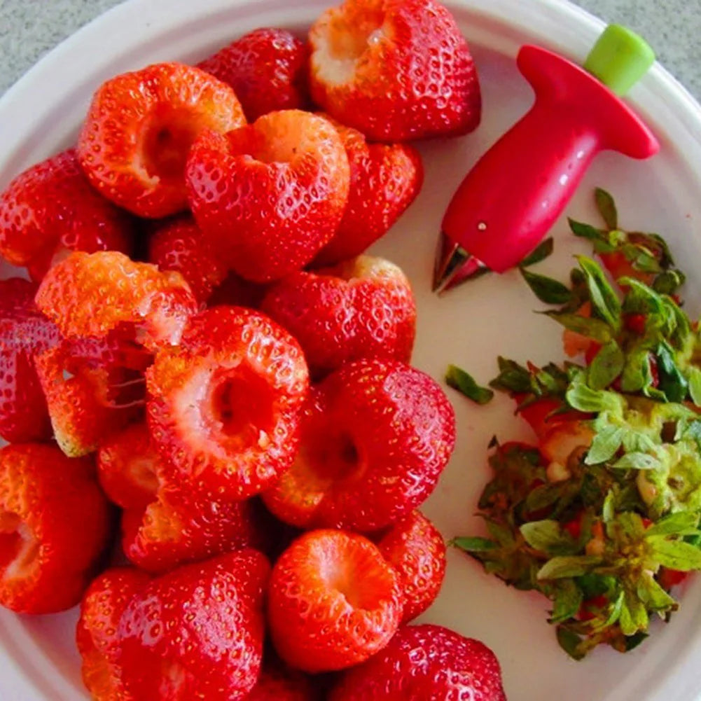 Strawberry & Pineapple Huller — Tomato Stalk Remover & Fruit Leaf Cleaner — view 3 of kitchen gadgets