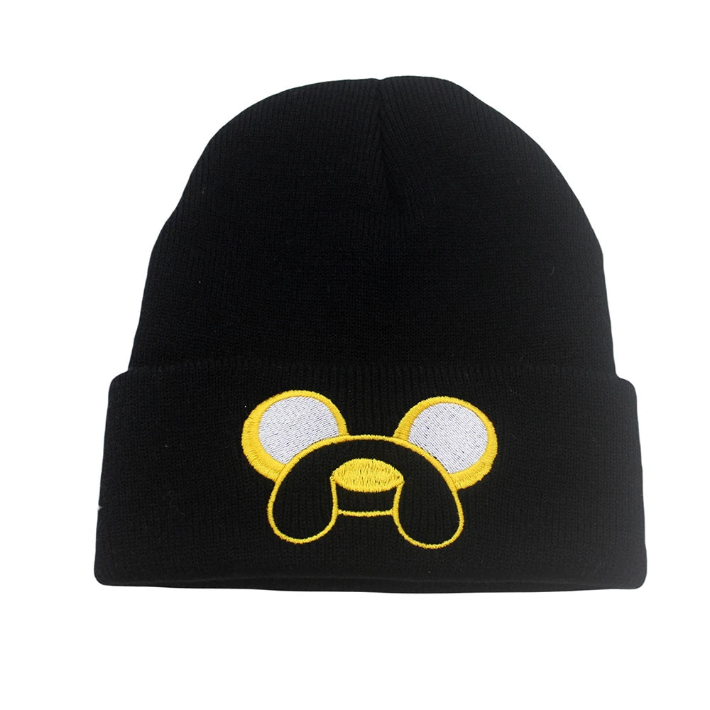 Puppy Pattern Knitted Hat - Embroidered Kids Beanie with Ear Flaps — view 4 of kids hats