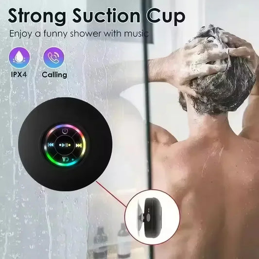 Portable Bluetooth Speaker — IPX4 Waterproof Wireless Speaker with LED Light