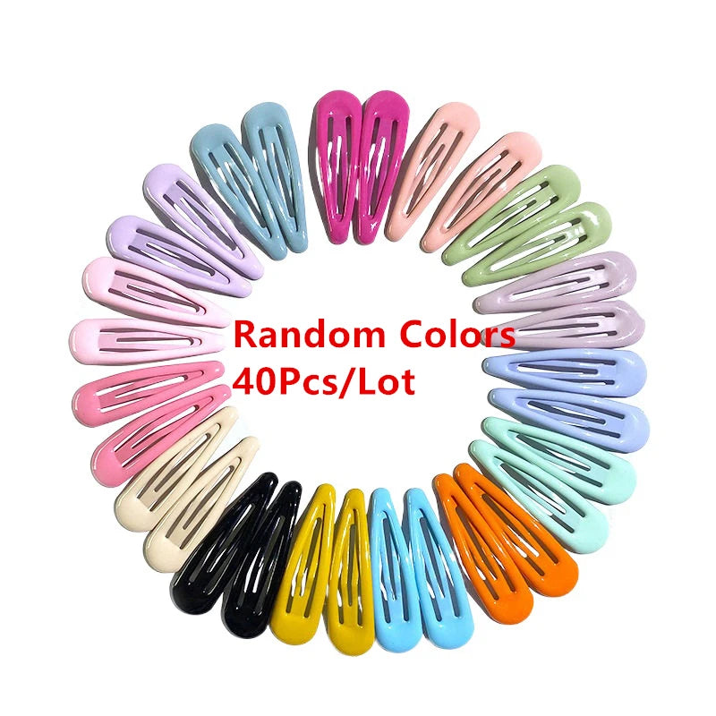 40Pcs/Lot Hair Accessories Girls Hairpin Print Cartoon Fruit Animal Flower Hair Clip Cute Powder Hairgrip New Children Headdress — view 7 of product