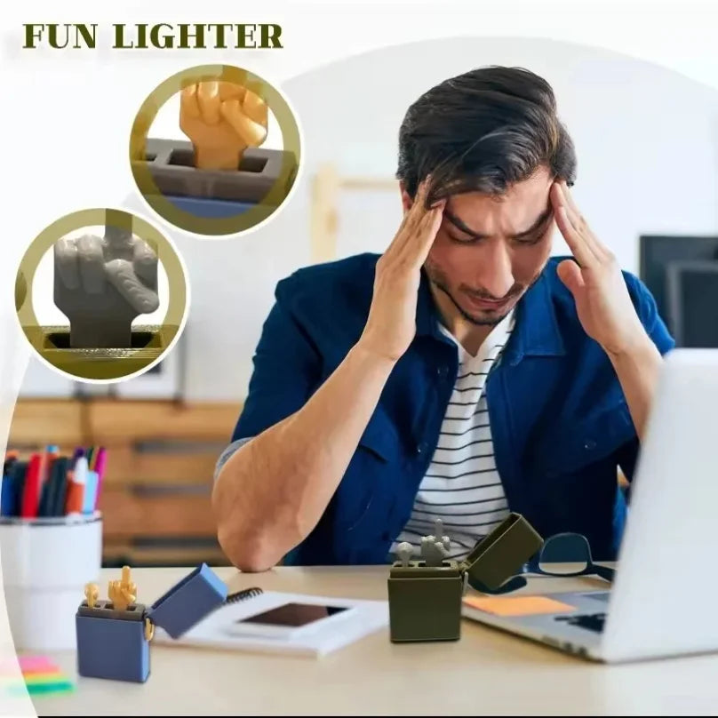 Home Decor Funny Gag Surprise Gift Box — Birthday Prank Middle-Finger Desk Toy — view 5 of home decor
