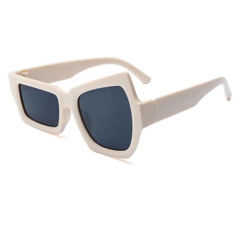 Polygon Square Sunglasses — Unisex Vintage UV400 Flat-Brow Sun Glasses — view 11 of sunglasses
