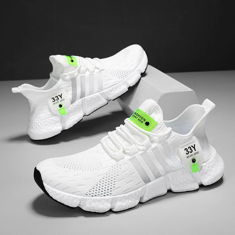 All-Season Men's Mesh Walking Flats — Trendy Lightweight Tennis Sneakers Plus Size — view 9 of sneakers