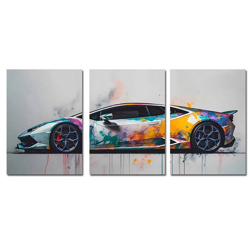 3-Piece Supercar Canvas Poster Set &mdash; Famous Sports Cars Wall Art for Boys&rsquo; Room &amp; Home — view 11 of wall art & prints