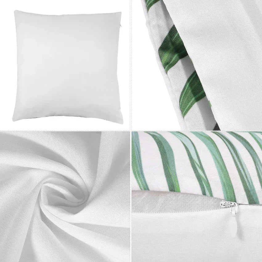 Fresh Green Geometric Cushion Cover &mdash; Polyester Pillowcase for Living Room &amp; Bedroom — view 3 of cushion covers & pillow cases