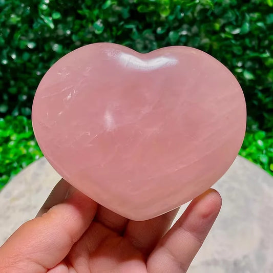 Crystal & Gemstone Rose Quartz Heart — Natural Pink Crystal Stone Decor for Home & Office — view 1 of crystal & gemstone