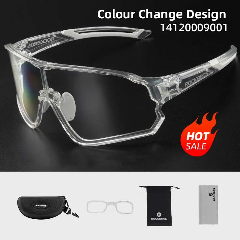 ROCKBROS MTB Road Cycling Sunglasses Photochromic UV400 — Ultra-Light Sport Safe Eyewear Equipment — view 12 of sunglasses
