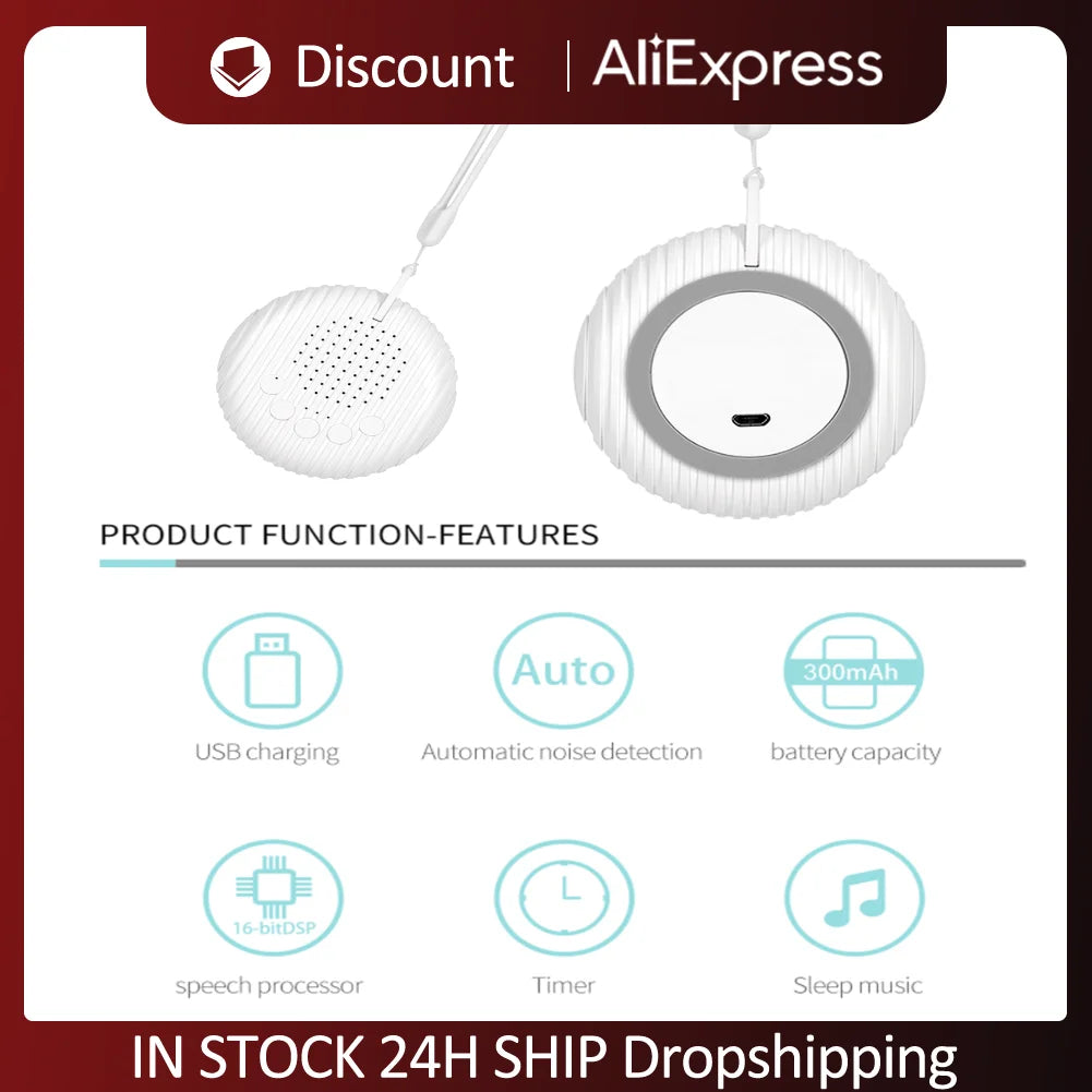 White Noise Sound Machine - Portable Baby Sleep Soother with 10 Sounds — view 4 of baby sleep