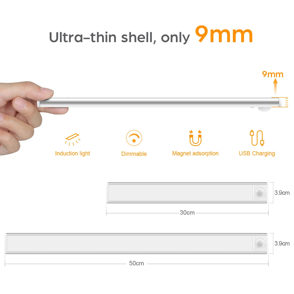Aluminum LED Light Bar &mdash; USB Rechargeable Motion-Sensor Magnetic Strip for Stairs, Closet &amp; Hallway — view 3 of led &amp; smart lighting