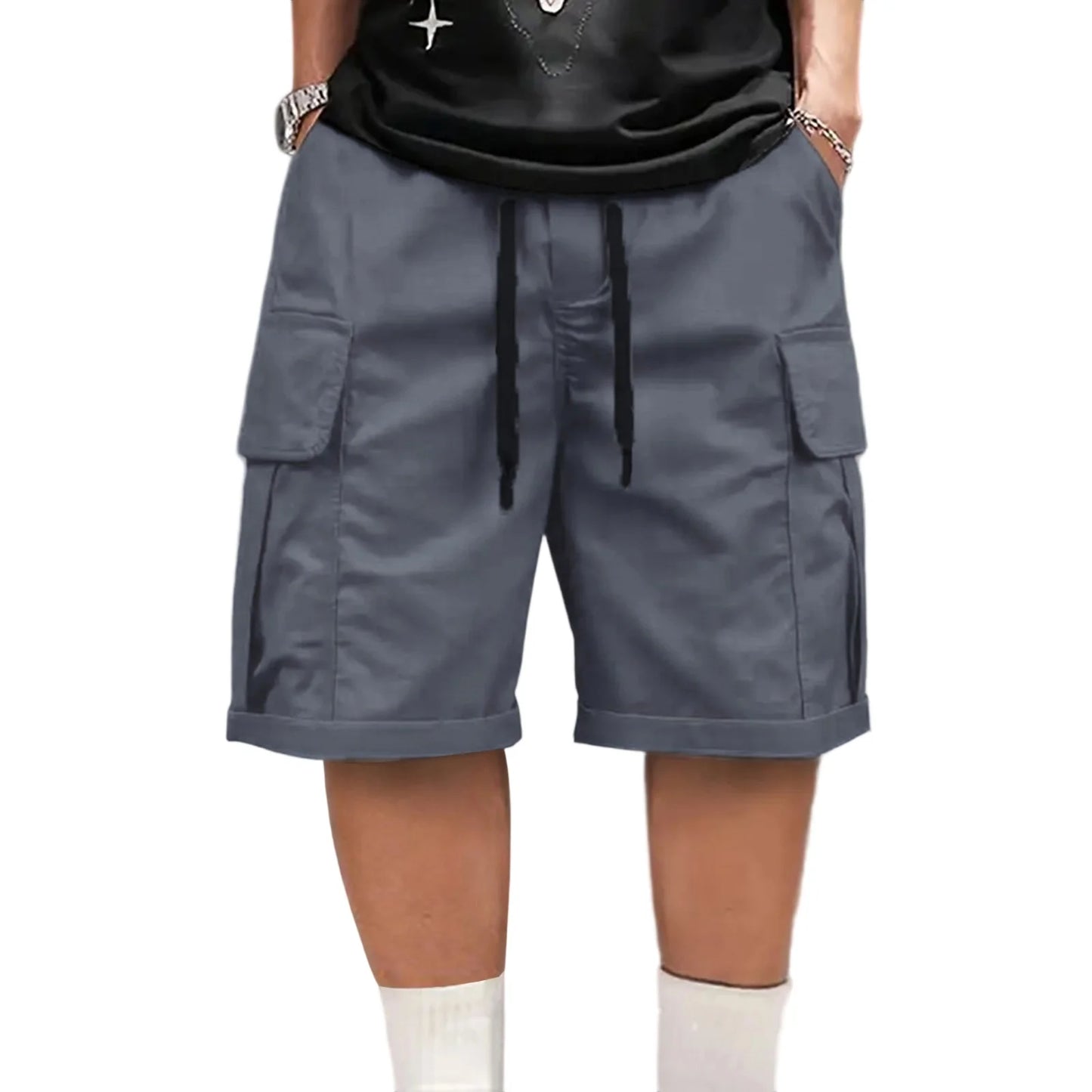 Men&rsquo;s Quick-Dry Cargo Shorts &mdash; Lightweight Elastic Waistband with Multiple Pockets — view 8 of shorts