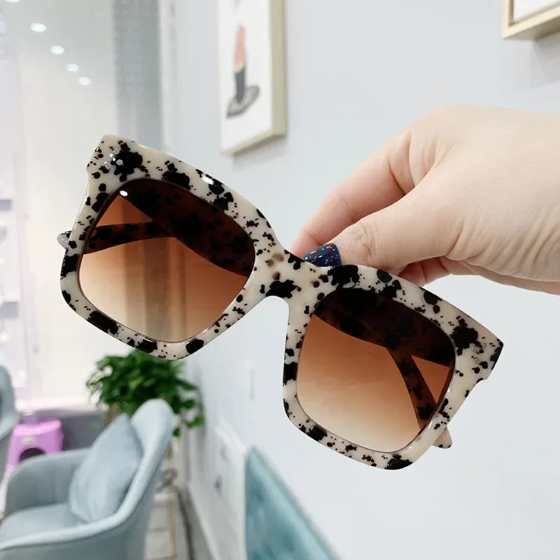 Oversized Square Sunglasses Retro Black — Celebrity-Coded Driving Vintage Designer Mirror Shades — view 5 of sunglasses