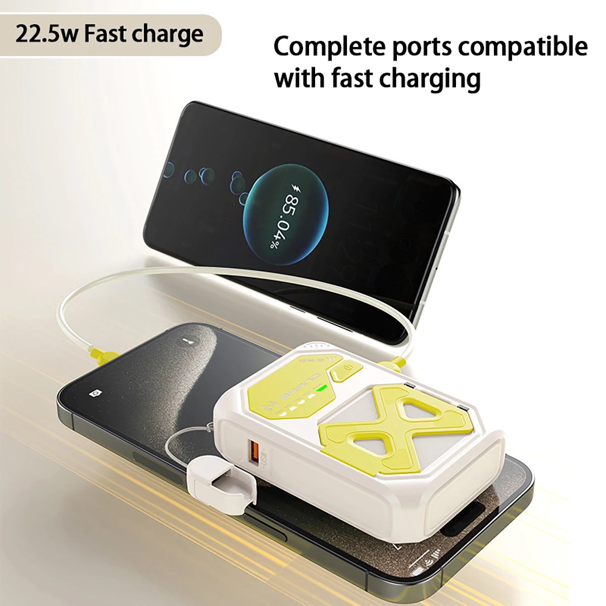 Magnetic 10000mAh 22.5W Wireless Power Bank — Foldable AC Plug All-in-One — view 4 of power banks