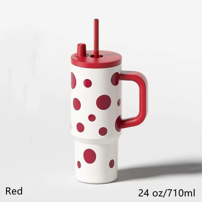 40oz Insulated Tumbler with Handle & Straw Lid