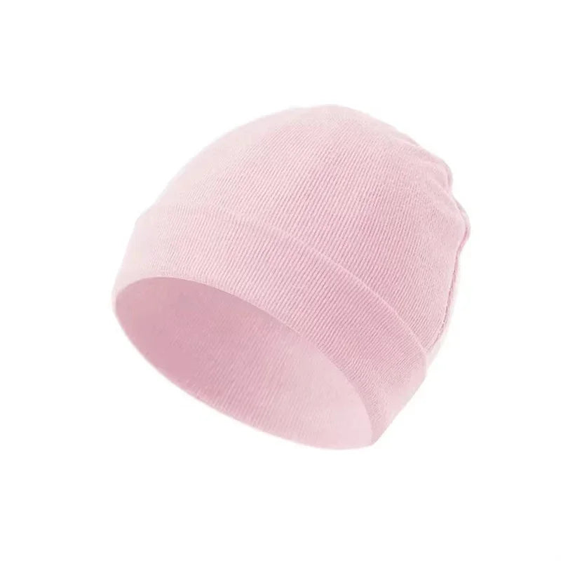 Newborn 100% Cotton Soft Bonnet Cap - Unisex Solid-Color Baby Beanie — view 15 of baby hats