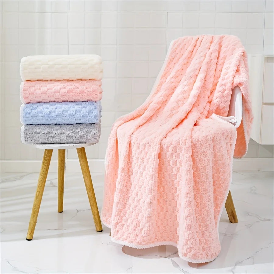 Bath Towels Coral Velvet Cloud — Thickened Enlarged Soft Quick-Dry Individually Packaged — view 3 of bath & towels