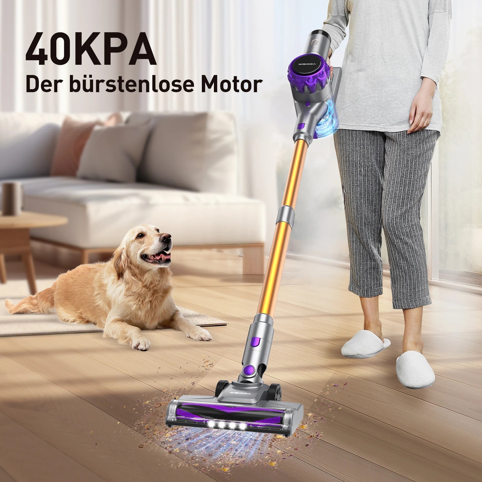 Cordless Vacuum Cleaner 40KPa – 55-Min Runtime Pet Hair Vacuum with Touchscreen — view 2 of electronics & gadgets