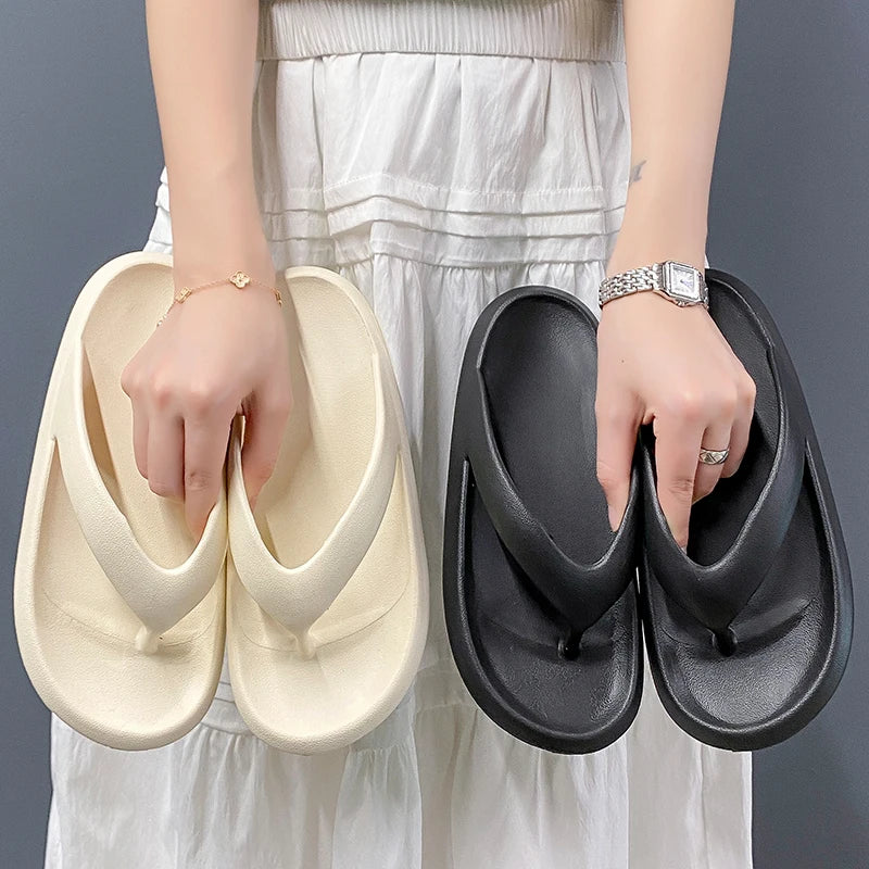 Summer Sandals Couples Flip-Flops — Thick-Sole Beach Slides for Him & Her — view 5 of summer sandals