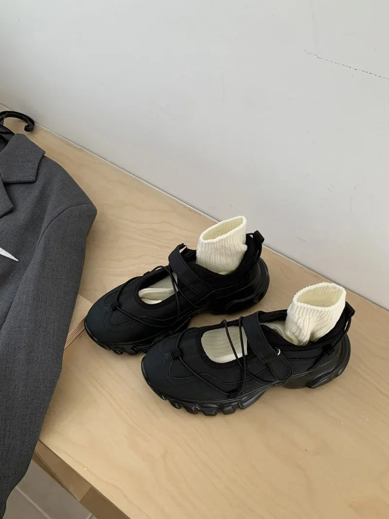 Flats & Ballet — Sporty Mary Jane Flats, Height-Boost Casual Walking Shoes — view 7 of flats & ballet